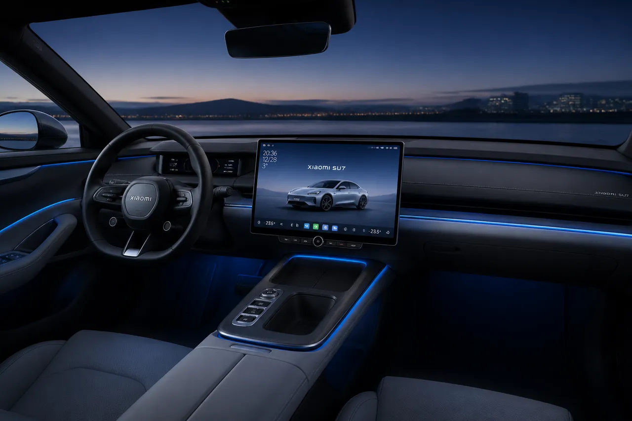 interior Xiaomi SU7 cockpit tehnologie