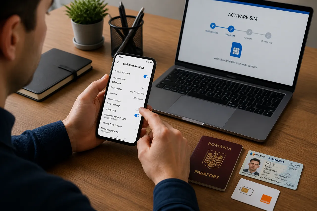 pași pentru configurarea corectă a unui eSIM în România