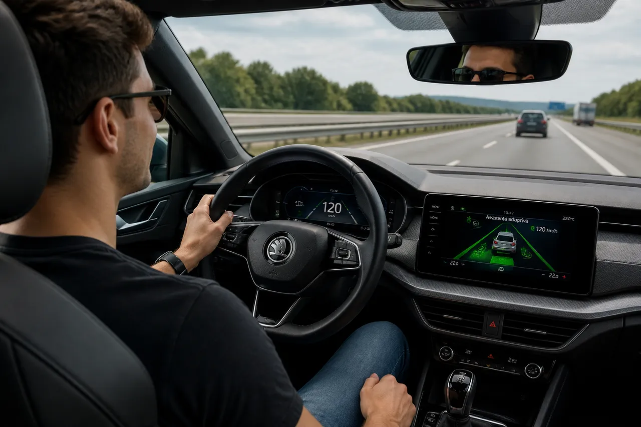șofer mașină semi-autonomă sistem asistență activ autostradă