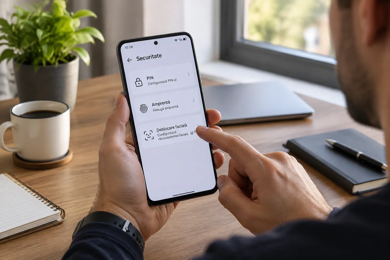 configurare sigură pentru deblocarea facială Android