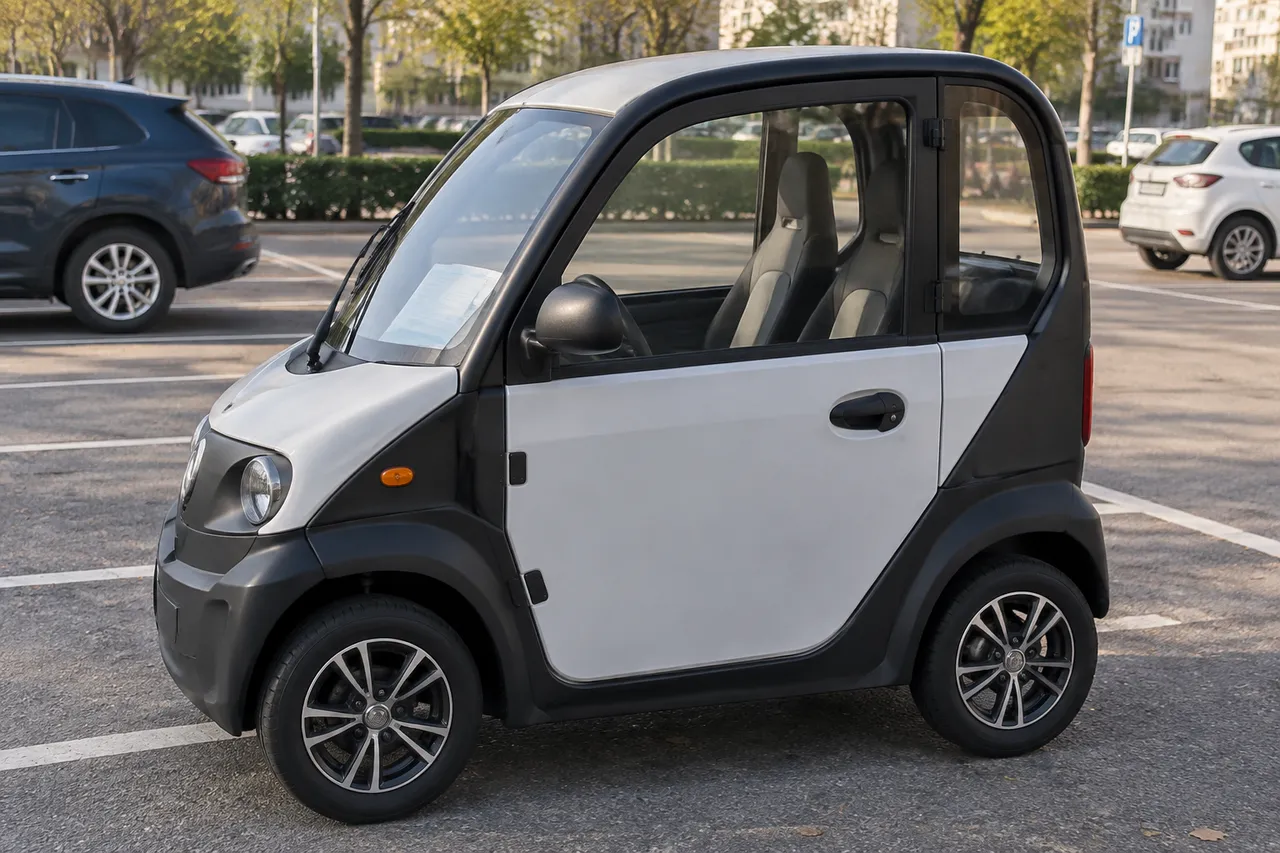 cvadriciclu electric fără permis și diferența față de autoturism