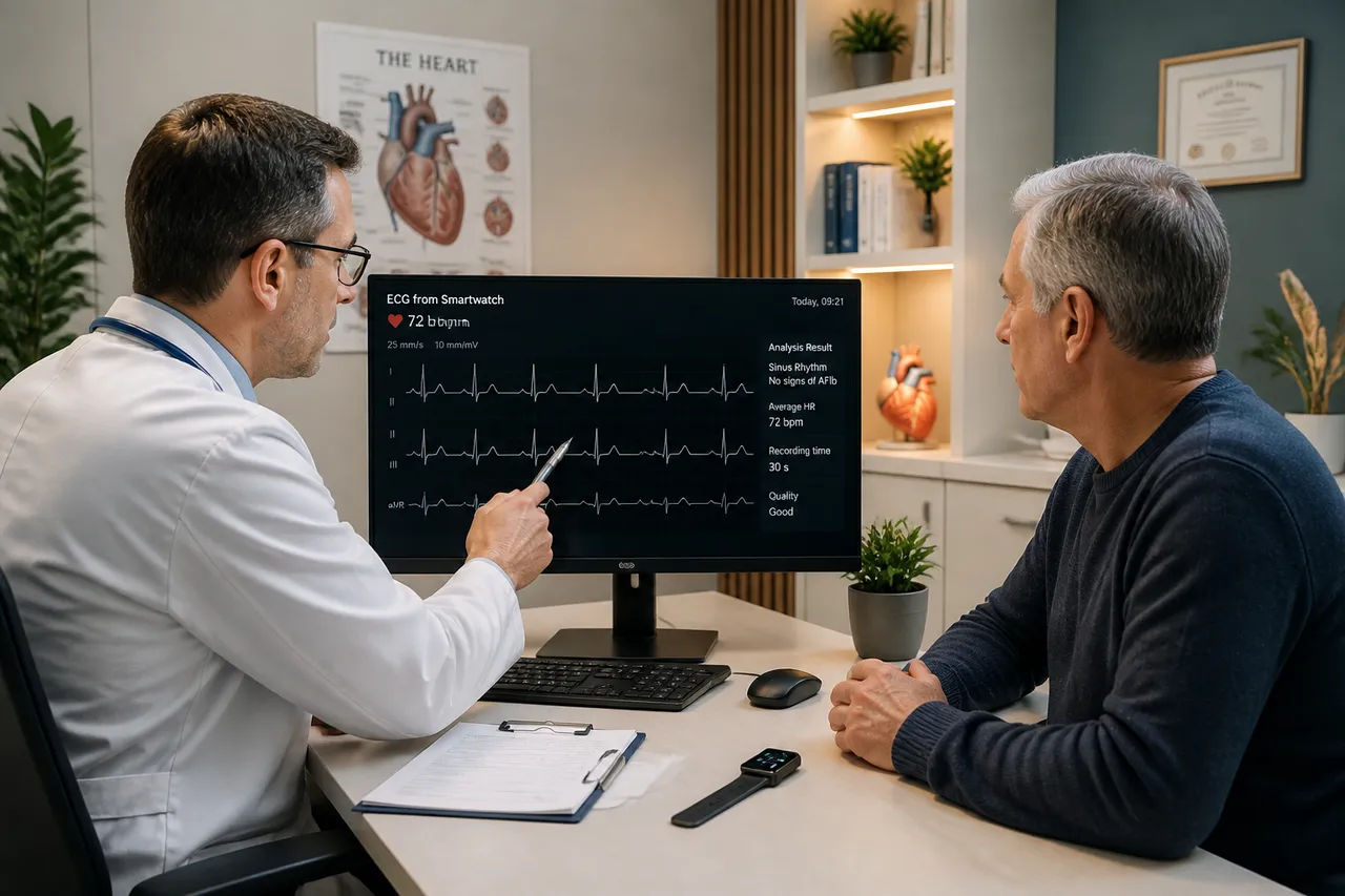 interpretarea unui ECG realizat cu smartwatch