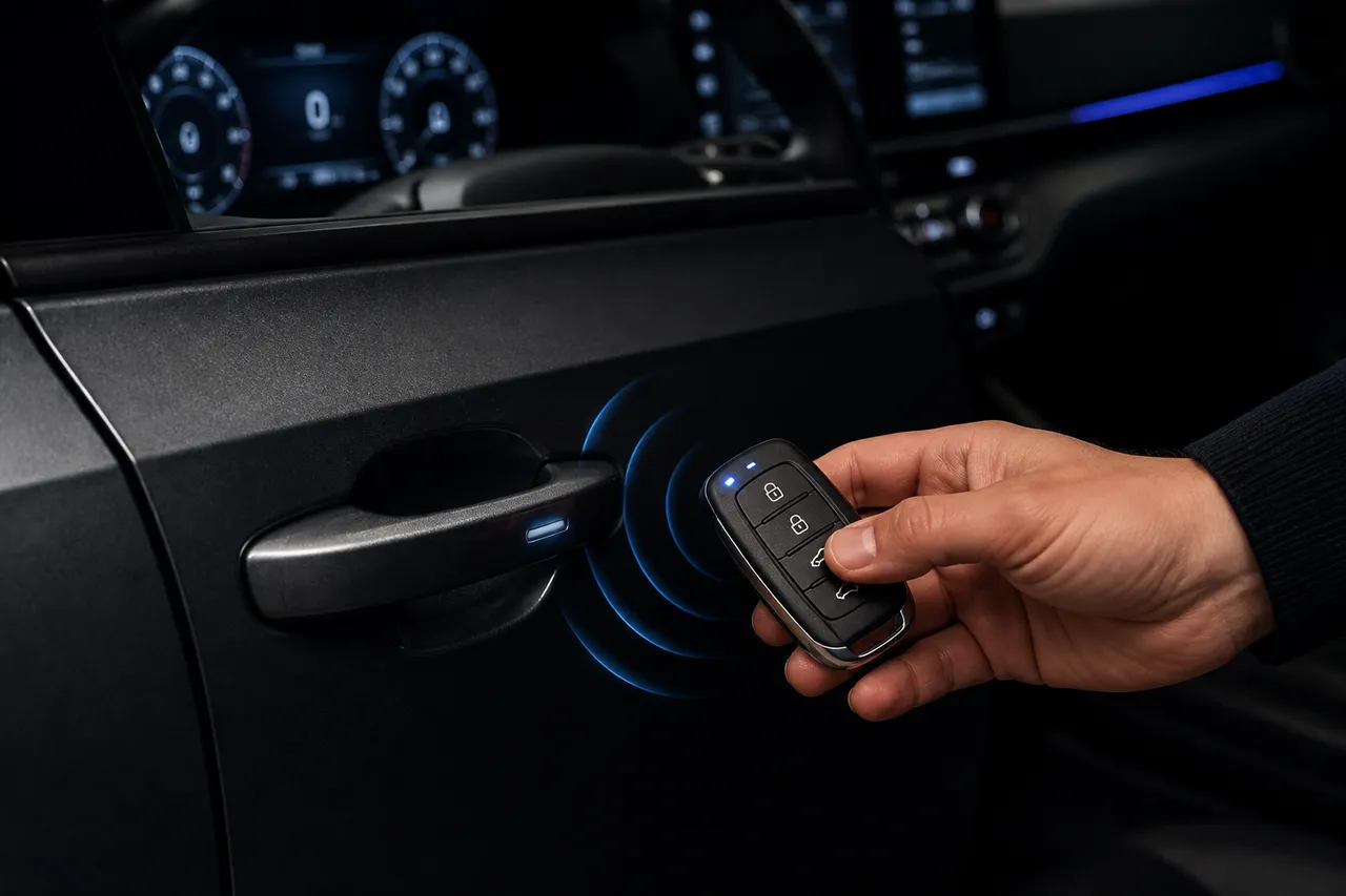 sistem keyless entry cheie auto fără contact