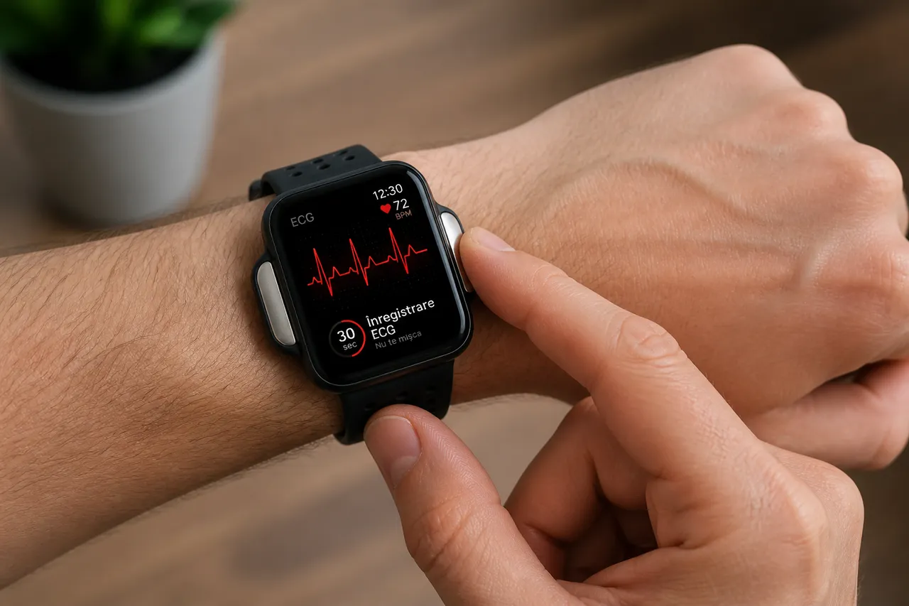 smartwatch cu ECG și electrocardiogramă la încheietură