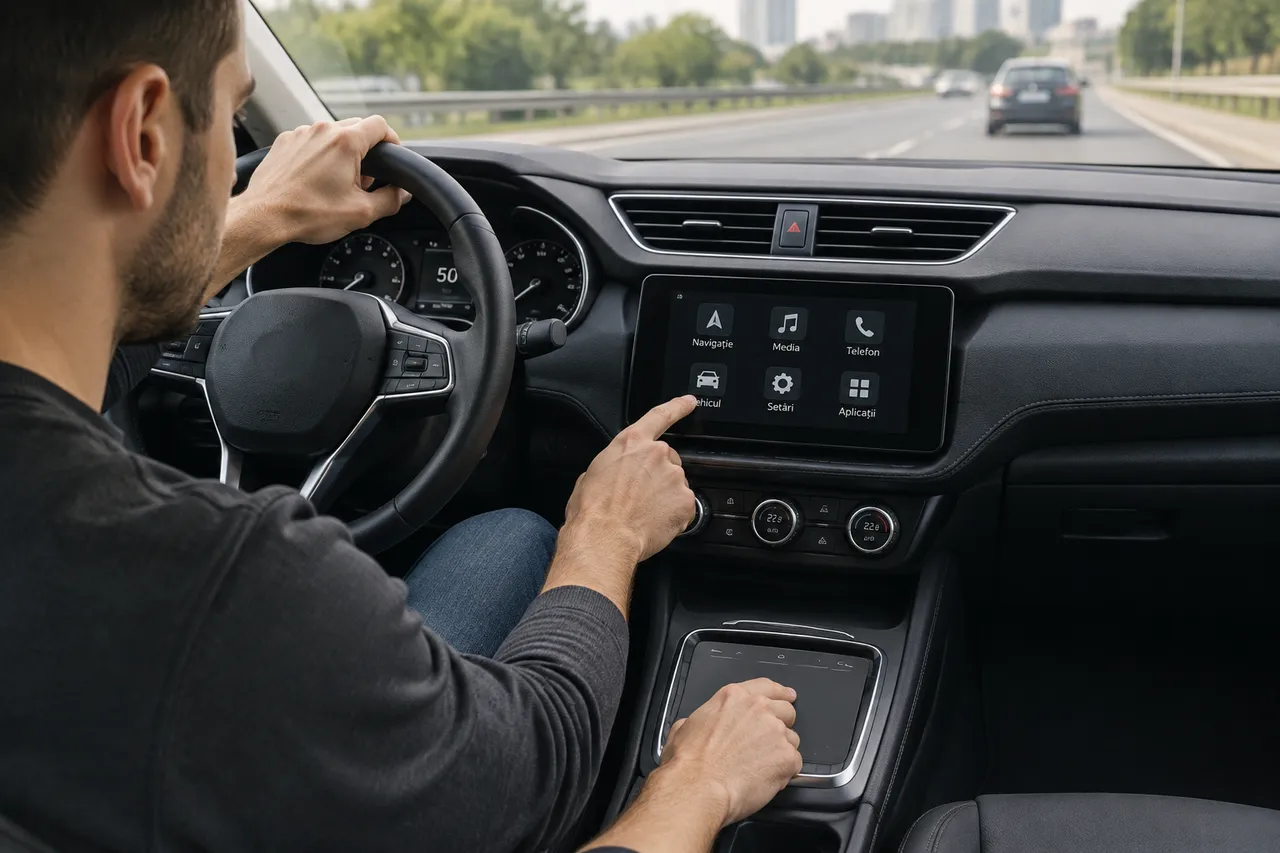 comparație între comenzi auto fizice și haptice