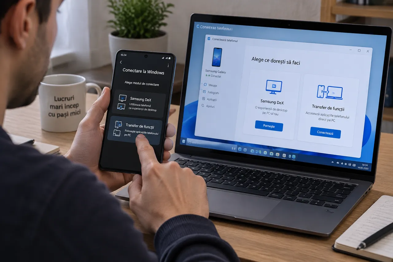 Conectarea telefonului Samsung la computer