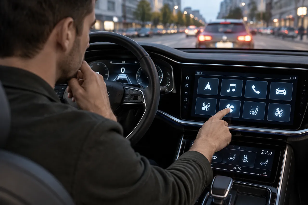 interfață haptică auto care poate crea confuzie