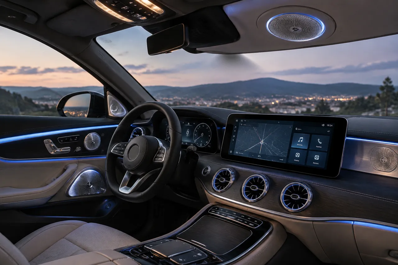 sistem Dolby Atmos în mașină și difuzoare auto integrate